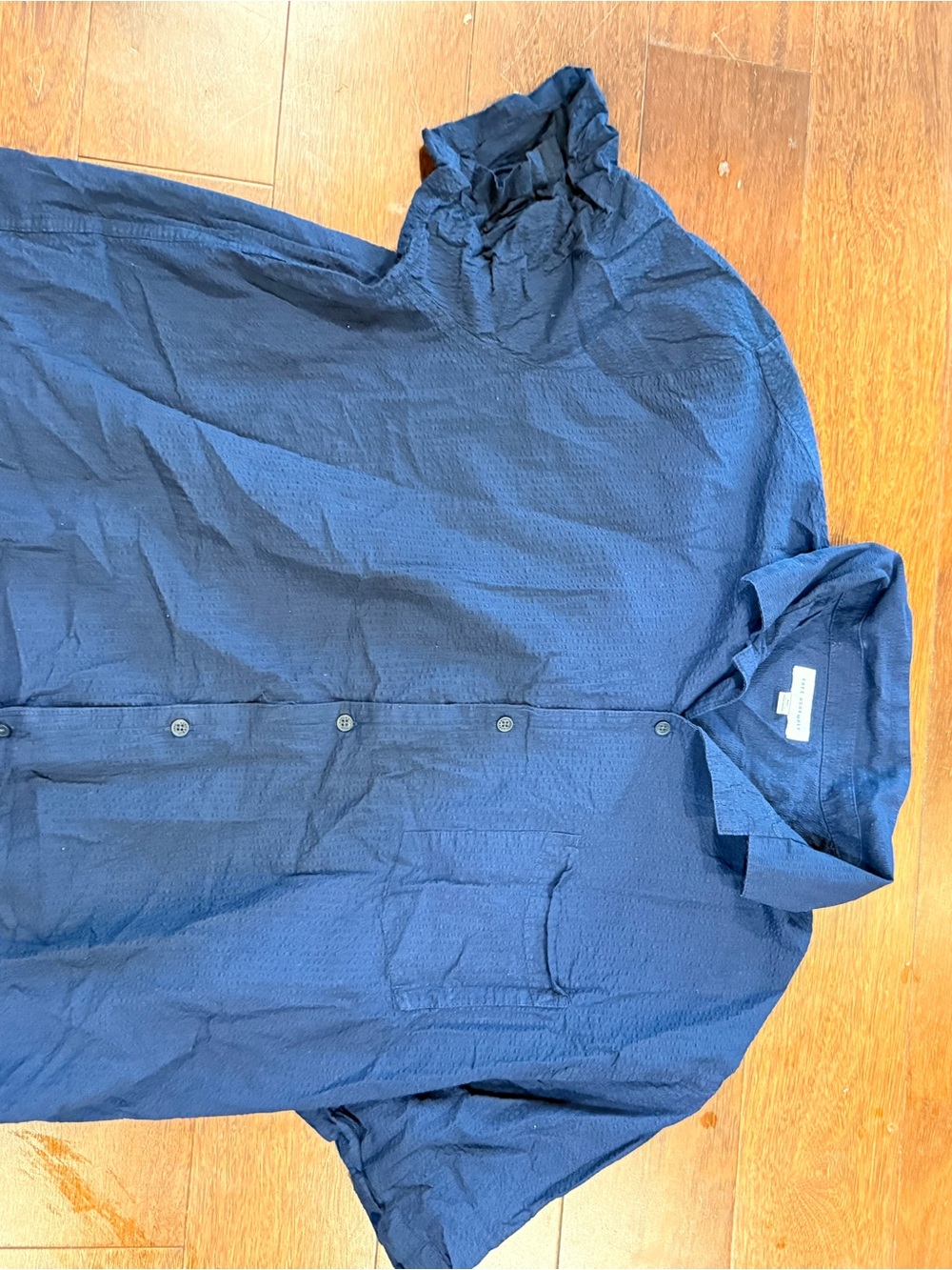 Men's Navy Short-Sleeve Shirt Jacket by Club Monaco